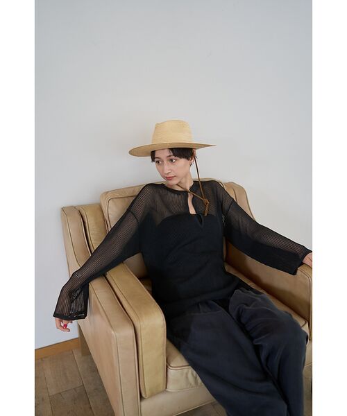 Rouge vif la cle / ルージュ・ヴィフ ラクレ ニット・セーター | スキッパー風透かしメッシュニット | 詳細18