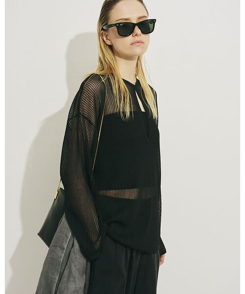 Rouge vif la cle / ルージュ・ヴィフ ラクレ ニット・セーター | スキッパー風透かしメッシュニット | 詳細21