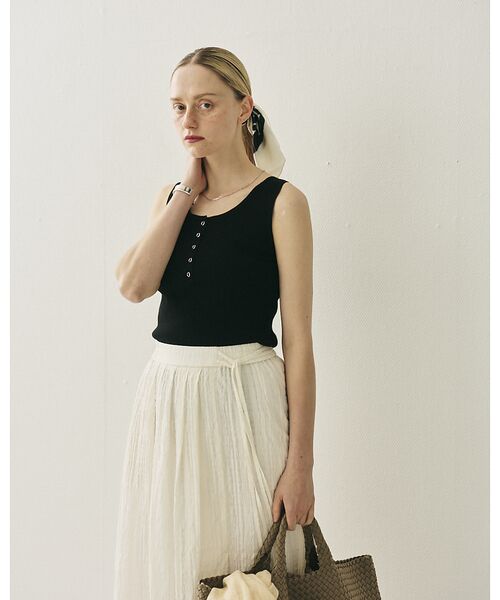 Rouge vif la cle / ルージュ・ヴィフ ラクレ ロング・マキシ丈スカート | ボリュームギャザーサイドスリットロングスカート | 詳細12