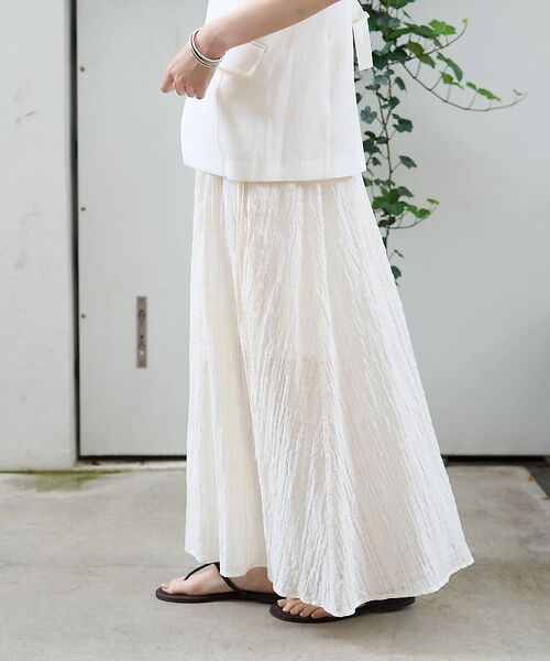 Rouge vif la cle / ルージュ・ヴィフ ラクレ ロング・マキシ丈スカート | ボリュームギャザーサイドスリットロングスカート | 詳細4