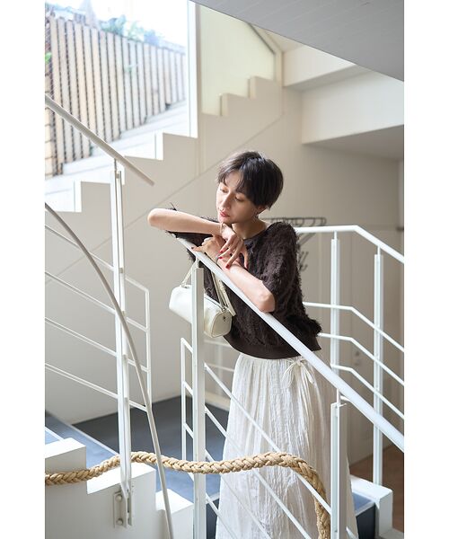 Rouge vif la cle / ルージュ・ヴィフ ラクレ ロング・マキシ丈スカート | ボリュームギャザーサイドスリットロングスカート | 詳細6