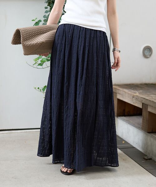 Rouge vif la cle / ルージュ・ヴィフ ラクレ ロング・マキシ丈スカート | ボリュームギャザーサイドスリットロングスカート | 詳細15