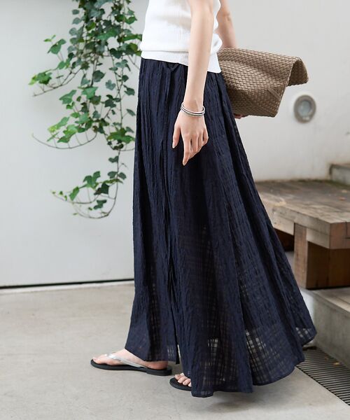 Rouge vif la cle / ルージュ・ヴィフ ラクレ ロング・マキシ丈スカート | ボリュームギャザーサイドスリットロングスカート | 詳細17