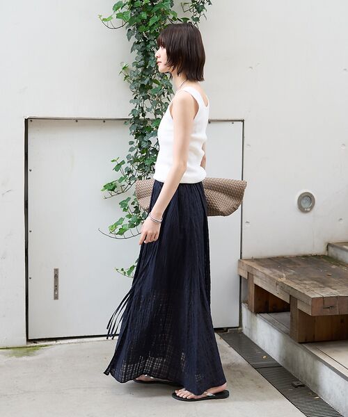 Rouge vif la cle / ルージュ・ヴィフ ラクレ ロング・マキシ丈スカート | ボリュームギャザーサイドスリットロングスカート | 詳細20