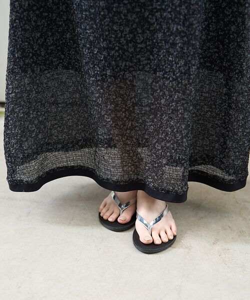 Rouge vif la cle / ルージュ・ヴィフ ラクレ ロング・マキシ丈スカート | ストレッチサッカープリントスカート | 詳細27