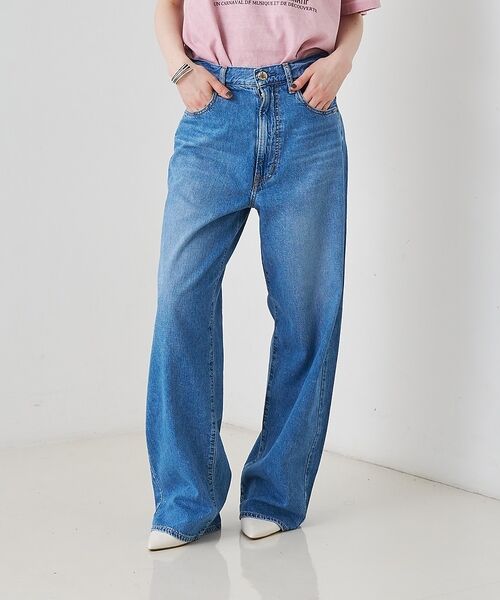 Rouge vif la cle / ルージュ・ヴィフ ラクレ デニムパンツ | 【NEEDBY heritage/ニードバイヘリテージ】KOH ワイドストレート(ブルー)