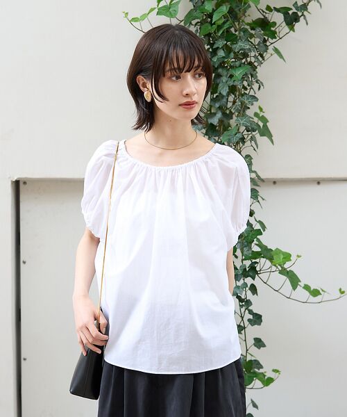 Rouge vif la cle / ルージュ・ヴィフ ラクレ シャツ・ブラウス | コットンギャザーパフブラウス | 詳細1