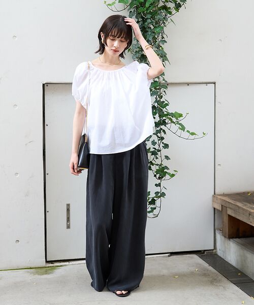 Rouge vif la cle / ルージュ・ヴィフ ラクレ シャツ・ブラウス | コットンギャザーパフブラウス | 詳細8