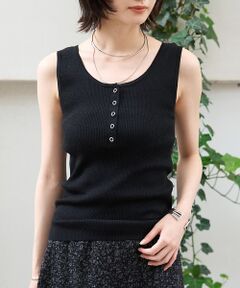 Rouge vif la cle / ルージュ・ヴィフ ラクレ キャミソール・チューブトップ | ヘンリーネックニットタンクトップ