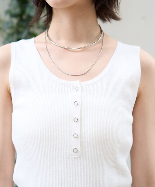 Rouge vif la cle / ルージュ・ヴィフ ラクレ キャミソール・チューブトップ | ヘンリーネックニットタンクトップ | 詳細10