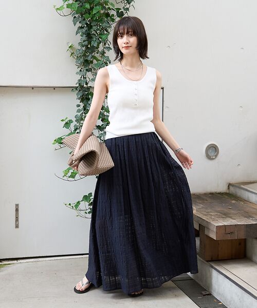 Rouge vif la cle / ルージュ・ヴィフ ラクレ キャミソール・チューブトップ | ヘンリーネックニットタンクトップ | 詳細5