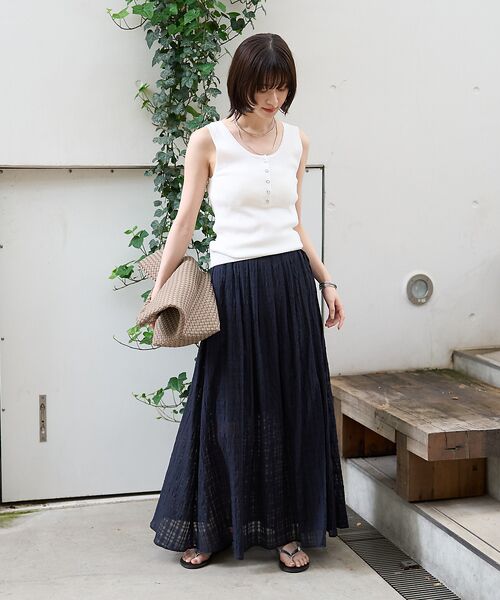 Rouge vif la cle / ルージュ・ヴィフ ラクレ キャミソール・チューブトップ | ヘンリーネックニットタンクトップ | 詳細6