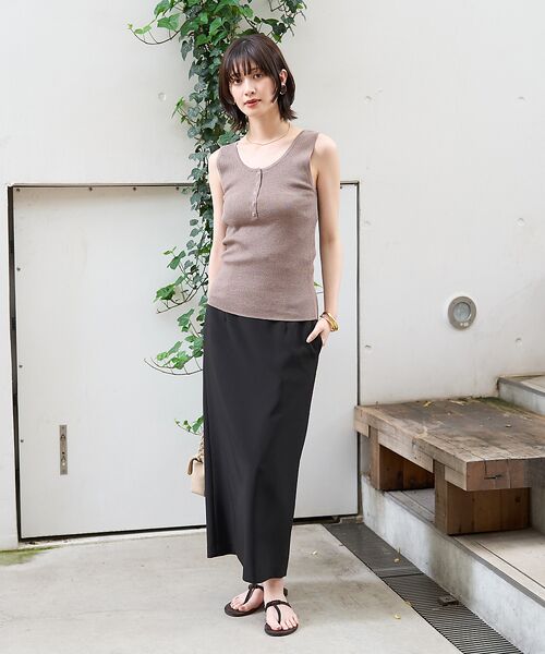 Rouge vif la cle / ルージュ・ヴィフ ラクレ キャミソール・チューブトップ | ヘンリーネックニットタンクトップ | 詳細5