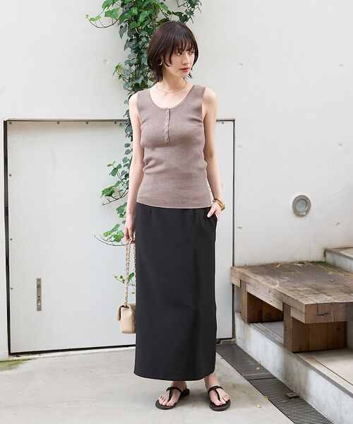 Rouge vif la cle / ルージュ・ヴィフ ラクレ キャミソール・チューブトップ | ヘンリーネックニットタンクトップ | 詳細6