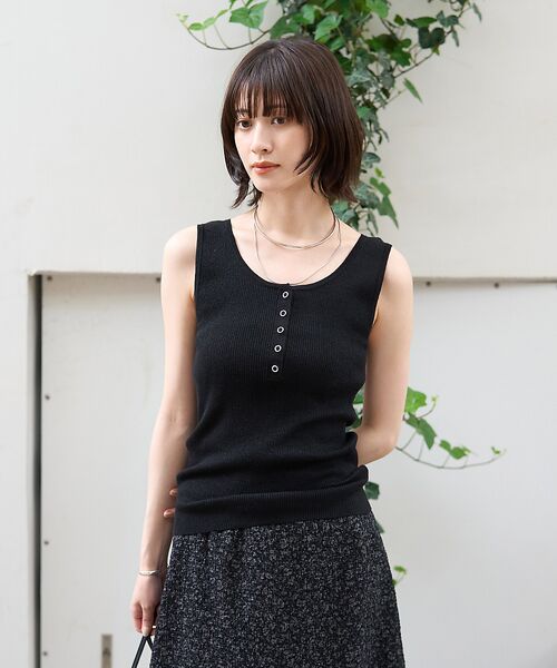 Rouge vif la cle / ルージュ・ヴィフ ラクレ キャミソール・チューブトップ | ヘンリーネックニットタンクトップ | 詳細19