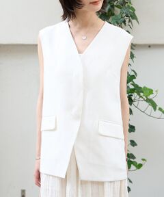 Rouge vif la cle / ルージュ・ヴィフ ラクレ シャツ・ブラウス | リネン混サマーノーカラージレベスト