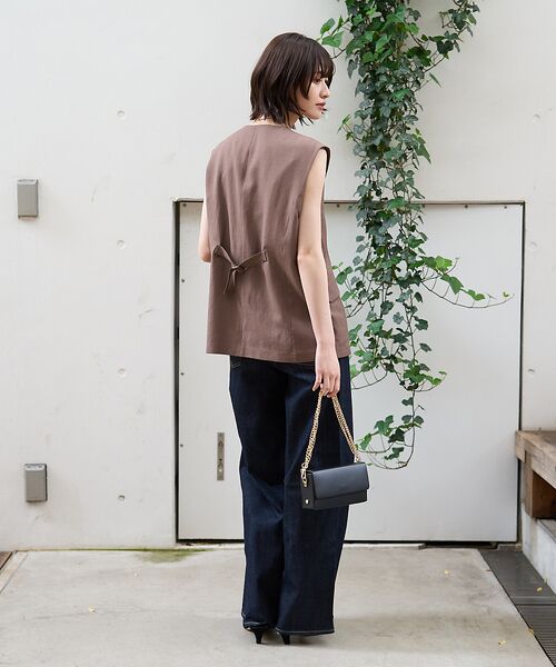 Rouge vif la cle / ルージュ・ヴィフ ラクレ シャツ・ブラウス | リネン混サマーノーカラージレベスト | 詳細25