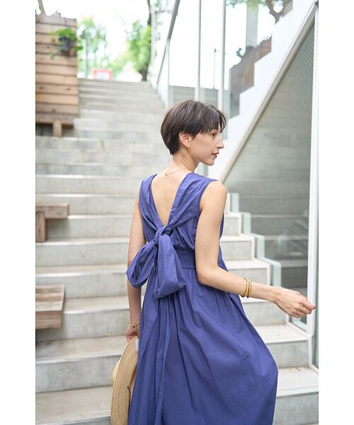 Rouge vif la cle / ルージュ・ヴィフ ラクレ ワンピース | 麻混3WAYウエストリボンワンピース | 詳細8