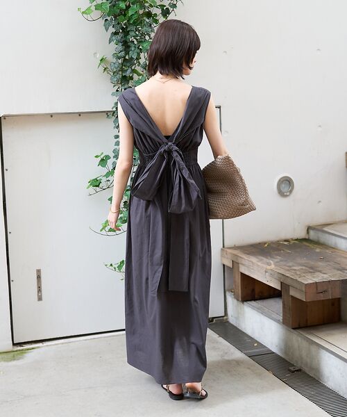 Rouge vif la cle / ルージュ・ヴィフ ラクレ ワンピース | 麻混3WAYウエストリボンワンピース | 詳細13
