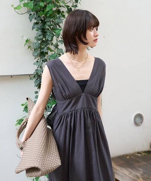 Rouge vif la cle / ルージュ・ヴィフ ラクレ ワンピース | 麻混3WAYウエストリボンワンピース | 詳細15