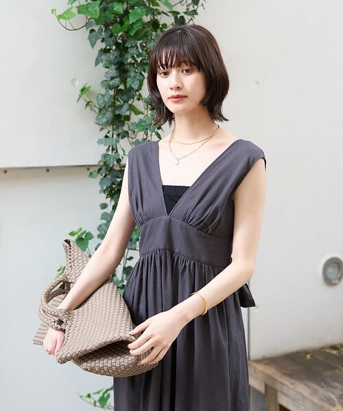 Rouge vif la cle / ルージュ・ヴィフ ラクレ ワンピース | 麻混3WAYウエストリボンワンピース | 詳細17