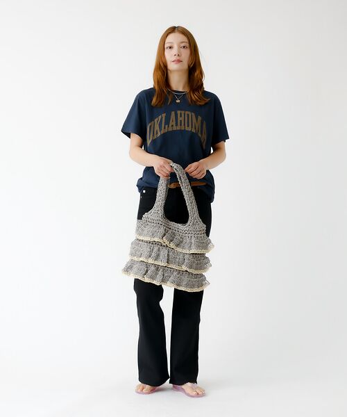 Rouge vif la cle / ルージュ・ヴィフ ラクレ トートバッグ | バイカラー ペーパーフリル トートバッグ / 雑材バッグ | 詳細3