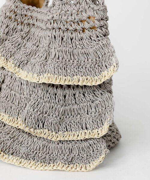 Rouge vif la cle / ルージュ・ヴィフ ラクレ トートバッグ | バイカラー ペーパーフリル トートバッグ / 雑材バッグ | 詳細9