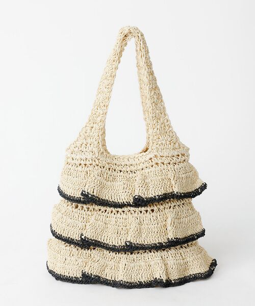 Rouge vif la cle / ルージュ・ヴィフ ラクレ トートバッグ | バイカラー ペーパーフリル トートバッグ / 雑材バッグ | 詳細15