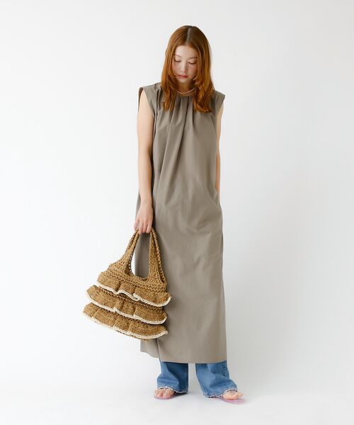 Rouge vif la cle / ルージュ・ヴィフ ラクレ トートバッグ | バイカラー ペーパーフリル トートバッグ / 雑材バッグ | 詳細22