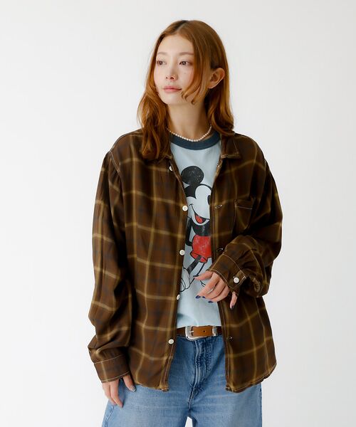 Rouge vif la cle / ルージュ・ヴィフ ラクレ シャツ・ブラウス | 【REMI RELIEF / レミレリーフ】レーヨンツイルチェックレギュラー シ | 詳細21