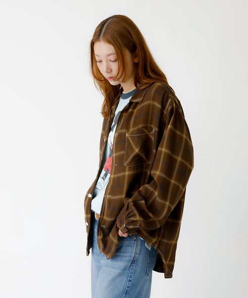 Rouge vif la cle / ルージュ・ヴィフ ラクレ シャツ・ブラウス | 【REMI RELIEF / レミレリーフ】レーヨンツイルチェックレギュラー シ | 詳細25