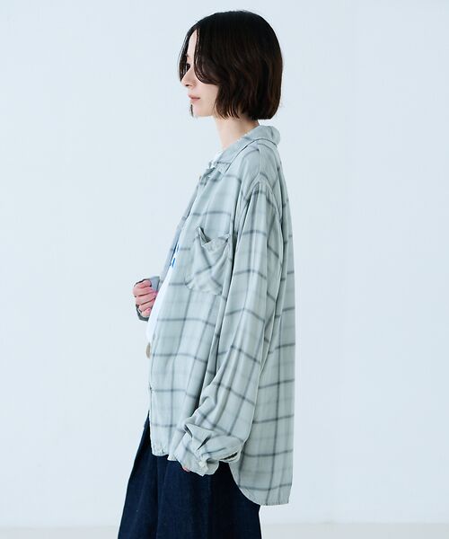 Rouge vif la cle / ルージュ・ヴィフ ラクレ シャツ・ブラウス | 【REMI RELIEF / レミレリーフ】レーヨンツイルチェックレギュラー シ | 詳細6