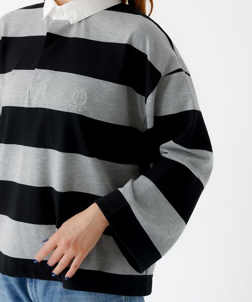 Rouge vif la cle / ルージュ・ヴィフ ラクレ Tシャツ | 【PARROTT CANVAS/パロットキャンバス】クロップド ワイド ラガーシ | 詳細13