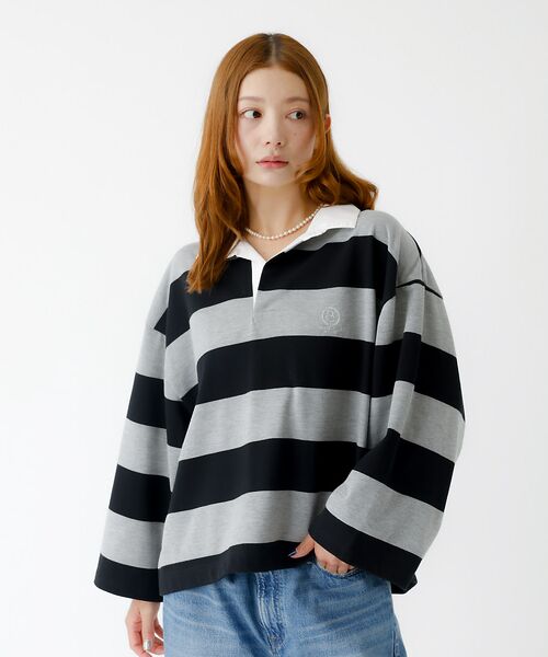 Rouge vif la cle / ルージュ・ヴィフ ラクレ Tシャツ | 【PARROTT CANVAS/パロットキャンバス】クロップド ワイド ラガーシ | 詳細5