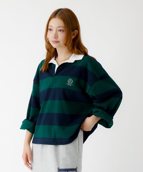 Rouge vif la cle / ルージュ・ヴィフ ラクレ Tシャツ | 【PARROTT CANVAS/パロットキャンバス】クロップド ワイド ラガーシ | 詳細16