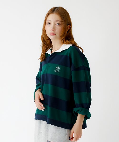 Rouge vif la cle / ルージュ・ヴィフ ラクレ Tシャツ | 【PARROTT CANVAS/パロットキャンバス】クロップド ワイド ラガーシ | 詳細18