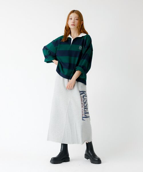 Rouge vif la cle / ルージュ・ヴィフ ラクレ Tシャツ | 【PARROTT CANVAS/パロットキャンバス】クロップド ワイド ラガーシ | 詳細19