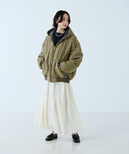 Rouge vif la cle / ルージュ・ヴィフ ラクレ ブルゾン | 【RUSSELL ATHLETIC/ラッセル アスレチック】ナイロンパファージッ | 詳細23