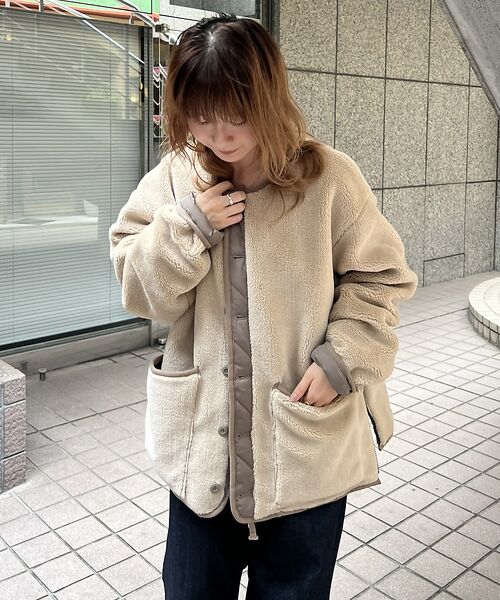 Rouge vif la cle / ルージュ・ヴィフ ラクレ ダウンジャケット・ベスト | 【TAION / タイオン】ミリタリー リバーシブル クルーネック ダウンジャケ | 詳細9