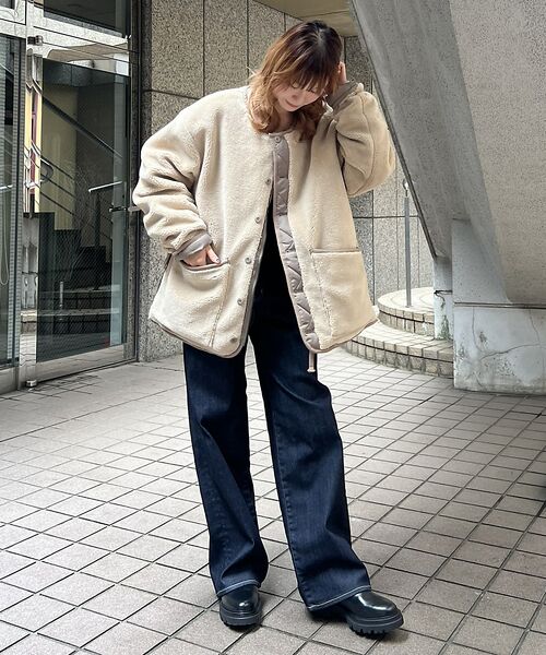 Rouge vif la cle / ルージュ・ヴィフ ラクレ ダウンジャケット・ベスト | 【TAION / タイオン】ミリタリー リバーシブル クルーネック ダウンジャケ | 詳細11