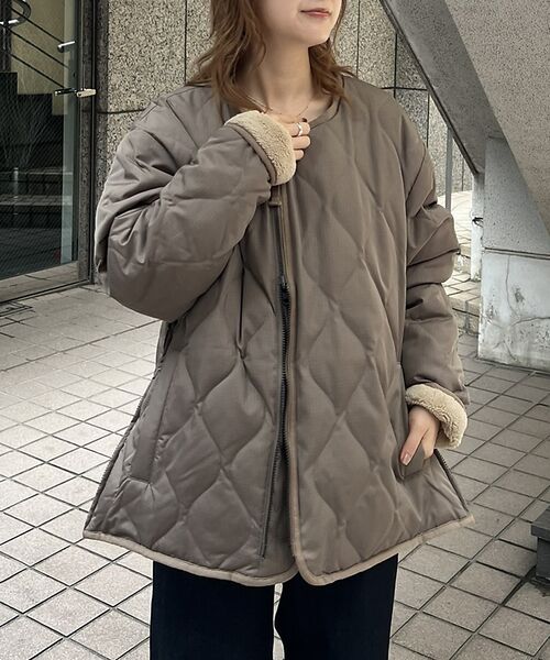 Rouge vif la cle / ルージュ・ヴィフ ラクレ ダウンジャケット・ベスト | 【TAION / タイオン】ミリタリー リバーシブル クルーネック ダウンジャケ | 詳細13