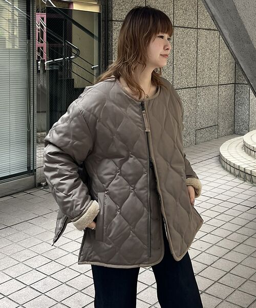 Rouge vif la cle / ルージュ・ヴィフ ラクレ ダウンジャケット・ベスト | 【TAION / タイオン】ミリタリー リバーシブル クルーネック ダウンジャケ | 詳細14