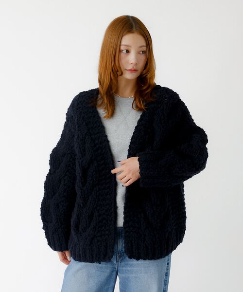 Rouge vif la cle / ルージュ・ヴィフ ラクレ ニット・セーター | 【IRONING / アイロニング】ケーブルニットカーディガン/cable ro | 詳細9