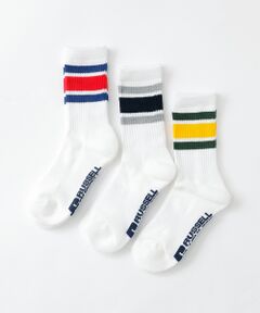 Rouge vif la cle / ルージュ・ヴィフ ラクレ ソックス | 【RUSSELL ATHLETIC/ラッセル アスレチック】靴下/3点セット/R