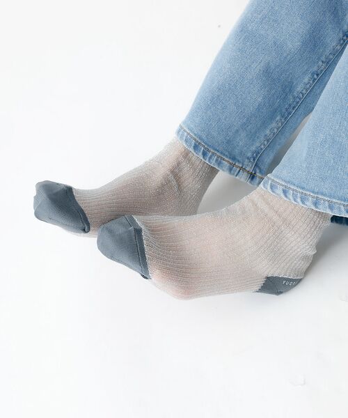 Rouge vif la cle / ルージュ・ヴィフ ラクレ ソックス | 【YUQRI/ユクリ】Brinkley/靴下/シアー/ラメ/ギフト【WEB限定】 | 詳細1