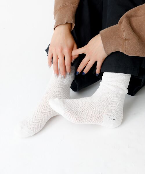 Rouge vif la cle / ルージュ・ヴィフ ラクレ ソックス | 【YUQRI/ユクリ】Fluffyherringbone/靴下/フェミニン/ロマ | 詳細2