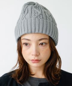 Rouge vif la cle / ルージュ・ヴィフ ラクレ ハット | 【RUBEN/ルーベン】ケーブル裏ボアニット帽/RUS-7092【WEB限定】