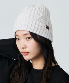 Rouge vif la cle / ルージュ・ヴィフ ラクレ ハット | 【RUBEN/ルーベン】ケーブル裏ボアニット帽/RUS-7092【WEB限定】