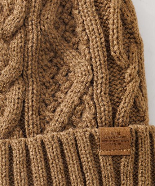 Rouge vif la cle / ルージュ・ヴィフ ラクレ ハット | 【RUBEN/ルーベン】ケーブル裏ボアニット帽/RUS-7092【WEB限定】 | 詳細2