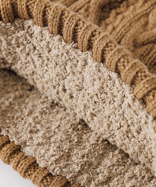 Rouge vif la cle / ルージュ・ヴィフ ラクレ ハット | 【RUBEN/ルーベン】ケーブル裏ボアニット帽/RUS-7092【WEB限定】 | 詳細3